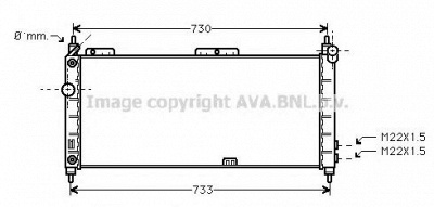 AVA QUALITY COOLING ola2200 -  Радиатор, охлаждение двигателя